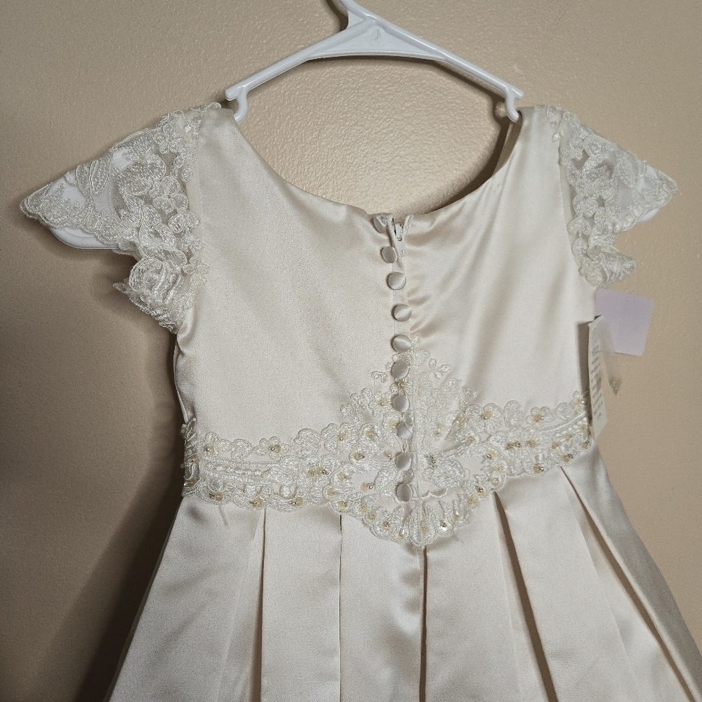 Joan Calabrese 113361 Satin Flower Girls Wedding Dress - Picture 7 of 11